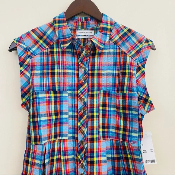 NWT Urban Outfitters Zoey Workwear Gingham Romper Jumpsuit Size XS - Picture 5 of 12